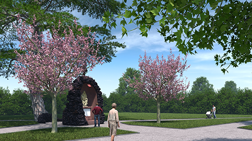 Visualisierunggrotte im Park